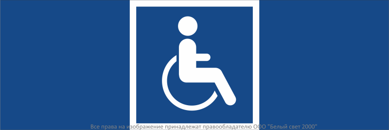 Знак безопасности NPU-3413.D02"Символы доступ. для инвалидов всех категорий" Белый свет a19956