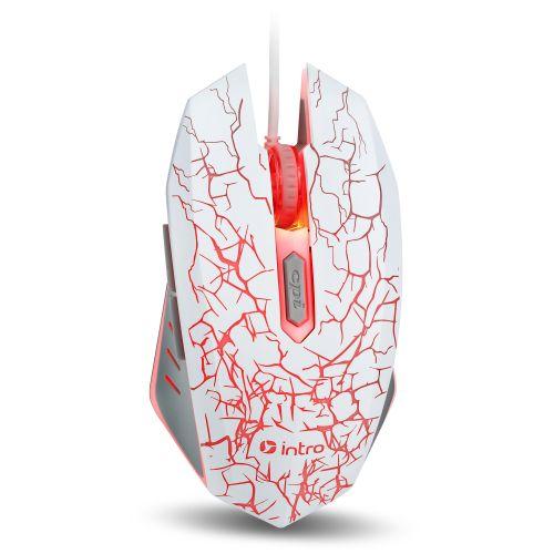 Мышь MG610 игровая проводная 1200-3600dpi бел. Intro Б0056136