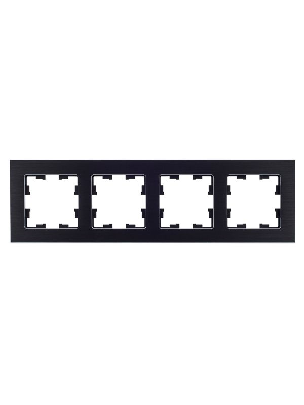 Рамка 4-м BRITE РУ-4-1-БрЧ металл черн. IEK BR-M42-M-K02