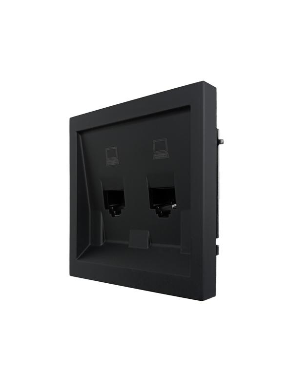 Розетка компьютерная 2-мест. СП ZIMA IP20 черн. бархат LEZARD 704-4288-141