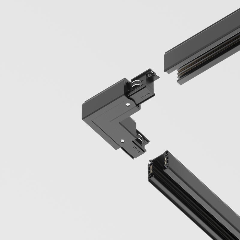 Коннектор угловой внешн. Trinity черн. Voltega TRA-VGL005CL-31B-L