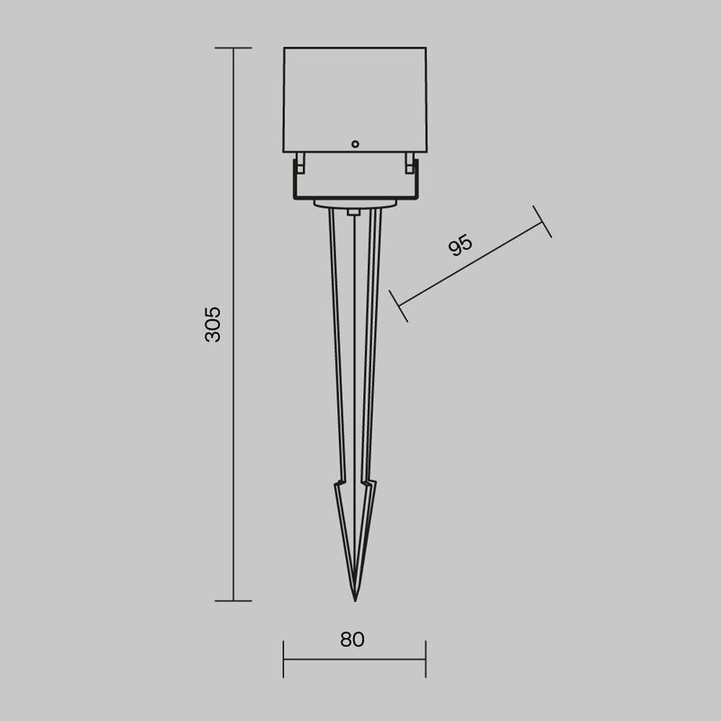 Светильник Ares 8Вт 3000К IP65 ландшафтный Maytoni O309FL-L8B3K