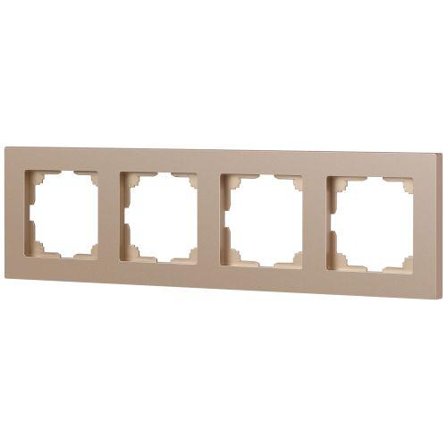 Рамка 4-м СП Accent 6-504-04 шампань Intro Б0063766