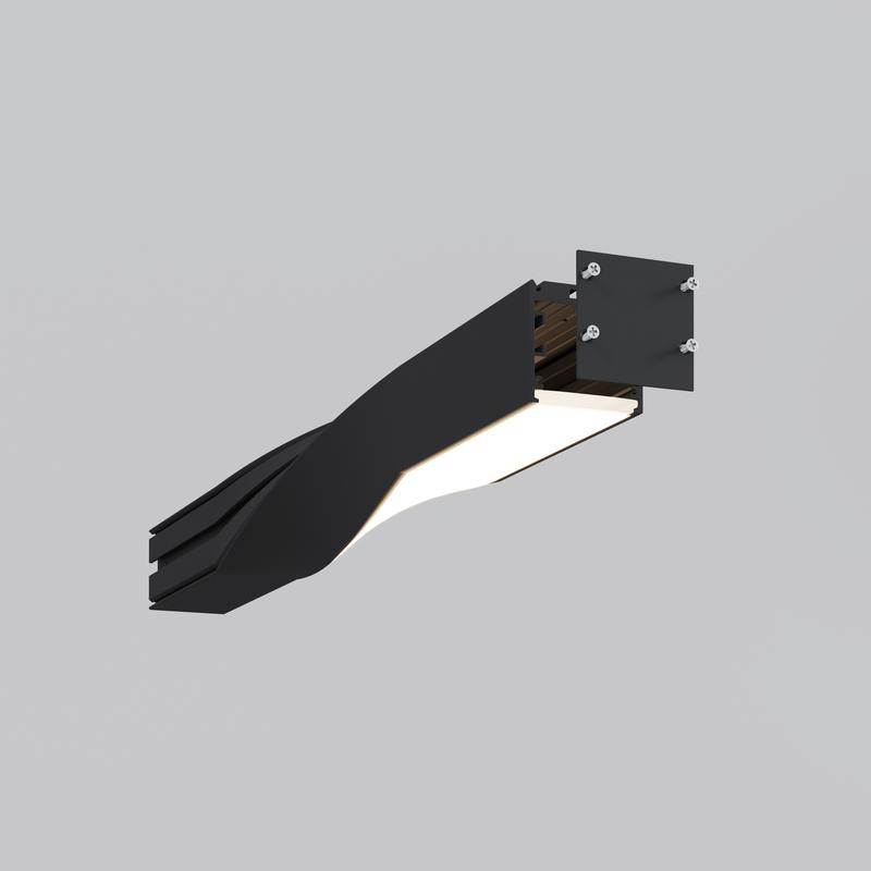 Профиль радиусный 35х35 Twist лев. черн. Maytoni ALM-3535R-B-TL-90град-0.4M