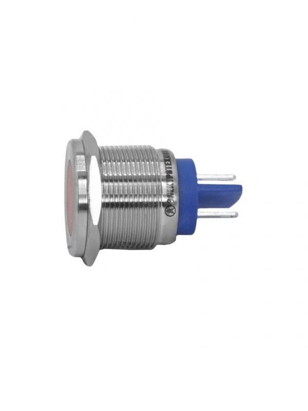 Лампа индикаторная GQ22T-D/L/O/220V/S светодиодная матрица d22мм 220В AC/DC IP67 метал. оранж. Электротехник ET020080