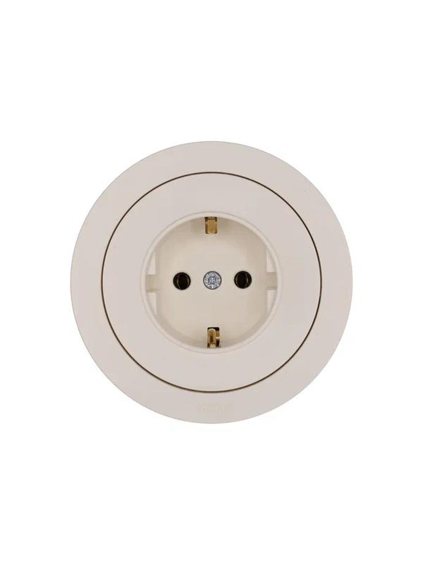 Розетка 1-м OSEN IP20 16А с заземл. ПБТ механизм сл. кость LEZARD 743-9088-122B