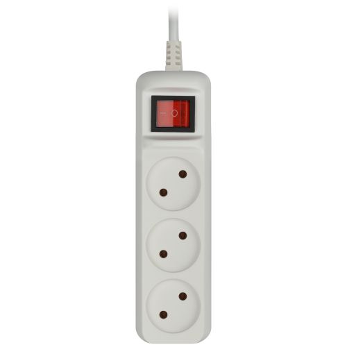 Удлинитель 3х1.5м без заземл. 10А IP20 U-3s-1.5m-2х1 ПВС 2х1 с выкл. Эра Б0044049