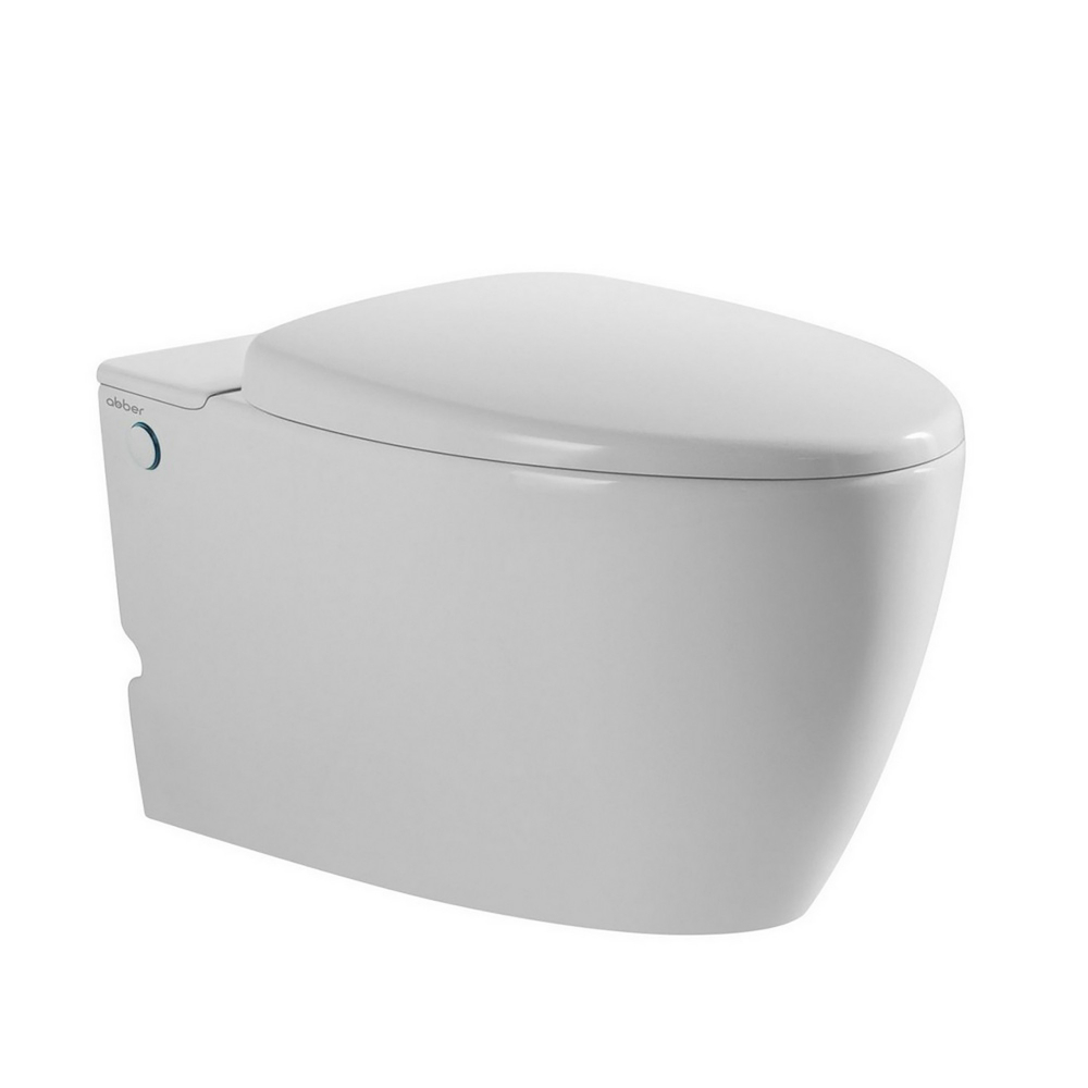 Комплект ABBER подвесной унитаз Bequem AC1107P белый с импульсным смывом с инсталляцией AC0101P