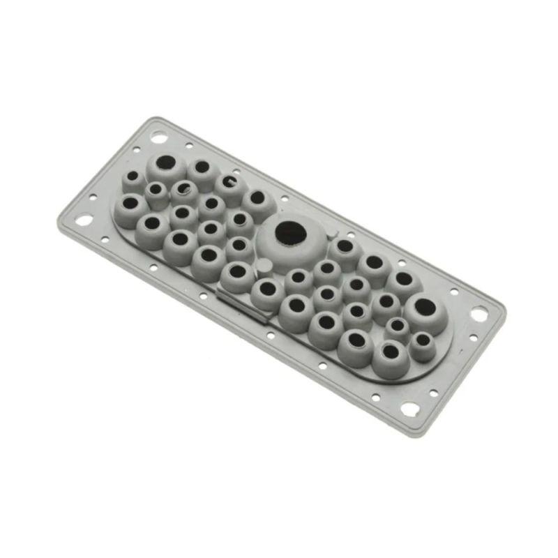 Ввод кабельный мембранный 35 отверстий d6-32мм IP65 сер. Промрукав PR08.26508