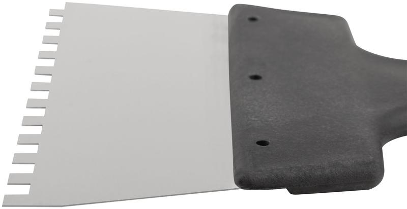 Шпатель фасадный зубчатый 150мм/зуб 6мм нерж. КУРС 06601