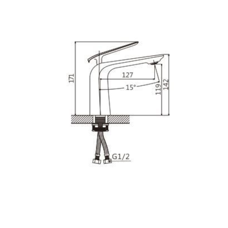 Смеситель для раковины Savol S-JD9101A, хром