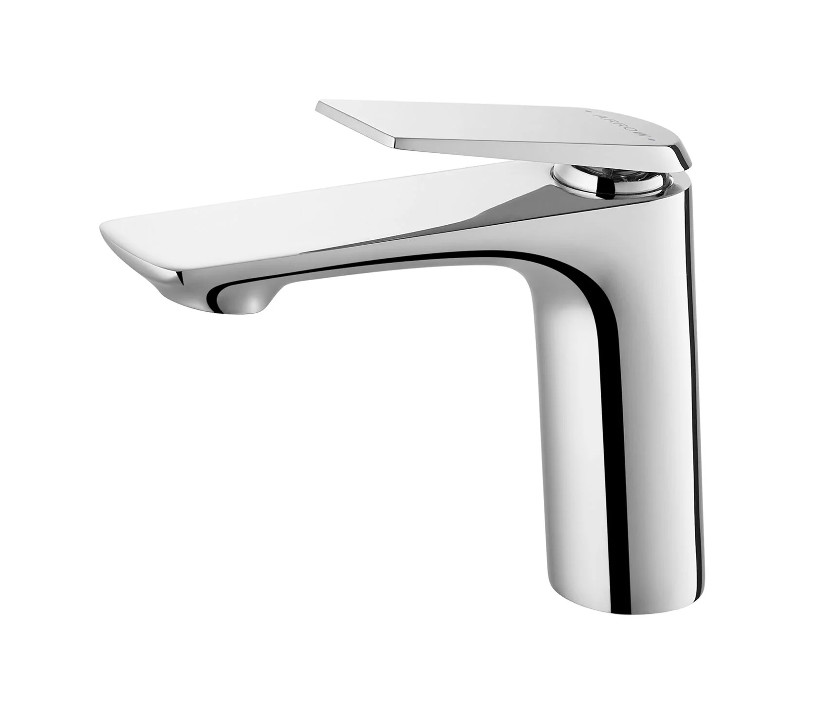 Смеситель для раковины ARROW AMP1145H, черный матовый, золотая ручка