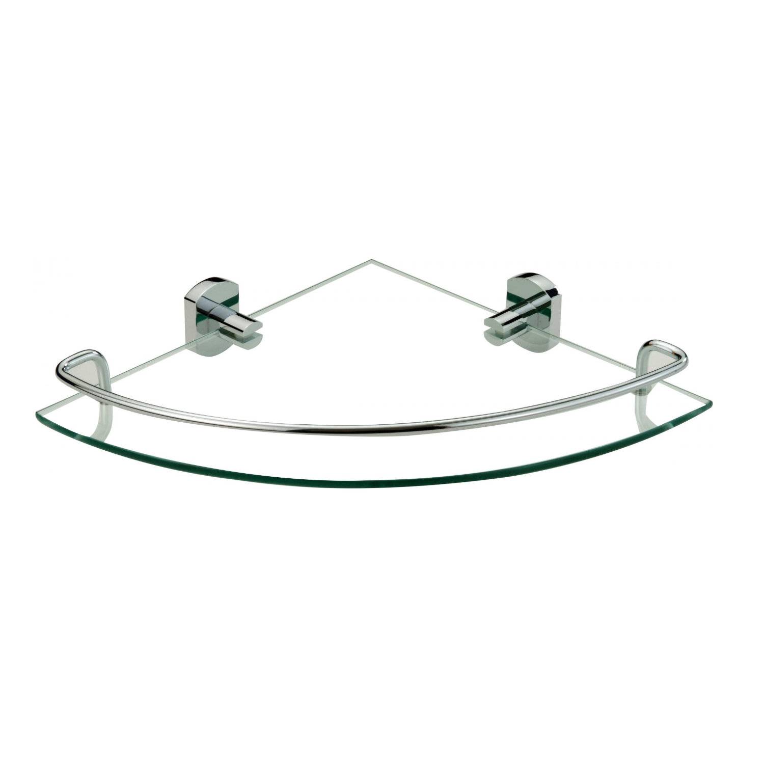 Полка угловая стеклянная Savol S-009973, хром