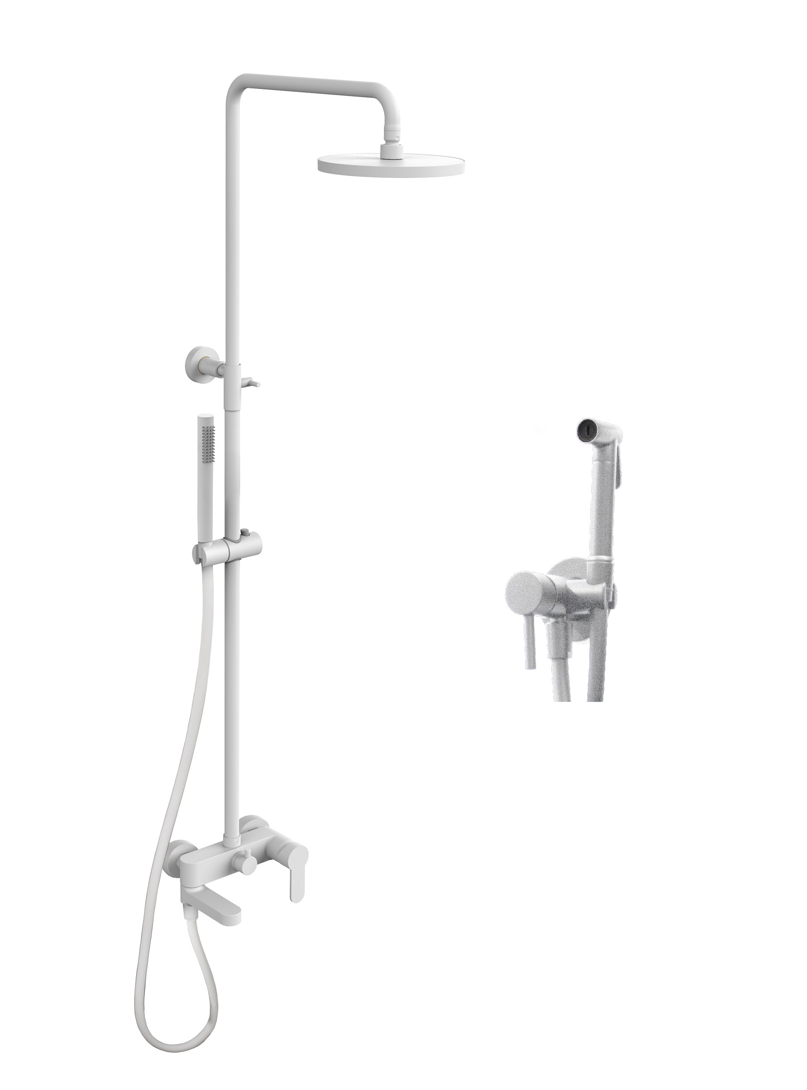 Комплект Paffoni Light KITZCOL636BO110 С ВНУТРЕННЕЙ ЧАСТЬЮ белый матовый