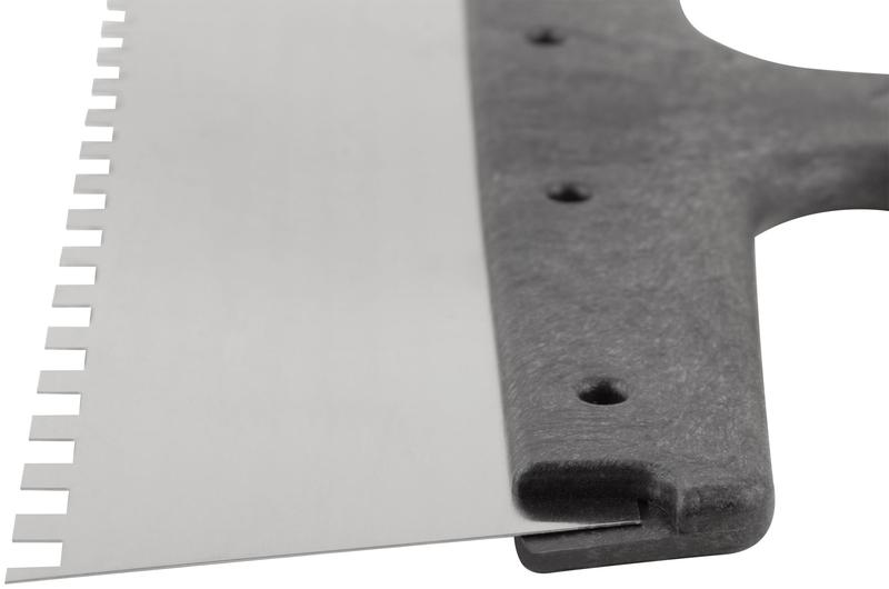 Шпатель фасадный зубчатый 250мм/зуб 6мм нерж. КУРС 06607