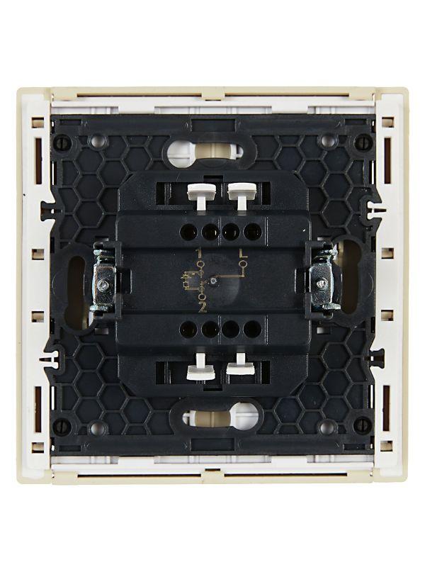 Выключатель проходной 1-кл. СП FORTE&PIANO 10А FP404 с индикацией ваниль IEK FP-V12-1-10-1-K10