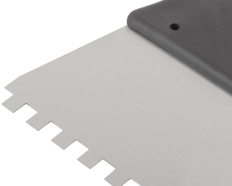 Шпатель фасадный зубчатый 150мм/зуб 6мм нерж. КУРС 06601