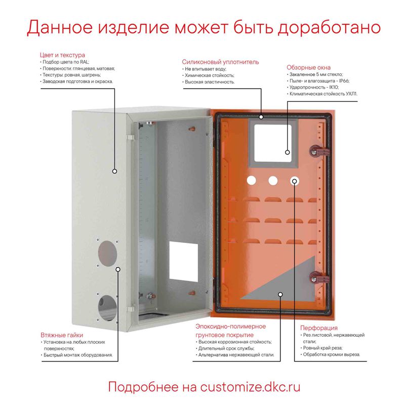 Корпус навесной STE с М/П 800х600х300мм DKC R5STE0863