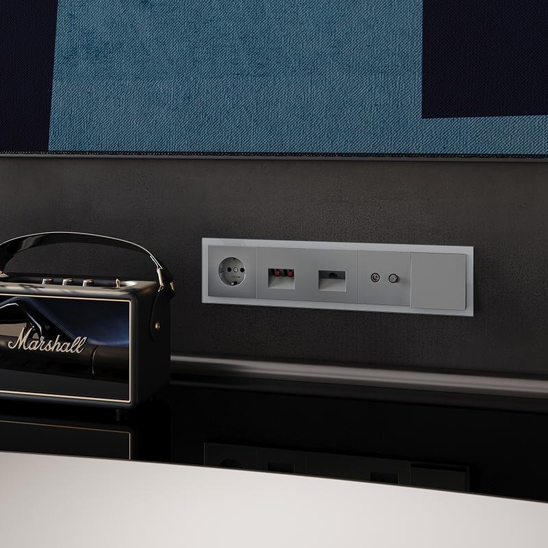 Рамка 5-м S70 стеклян. сталь Voltum VLS110505