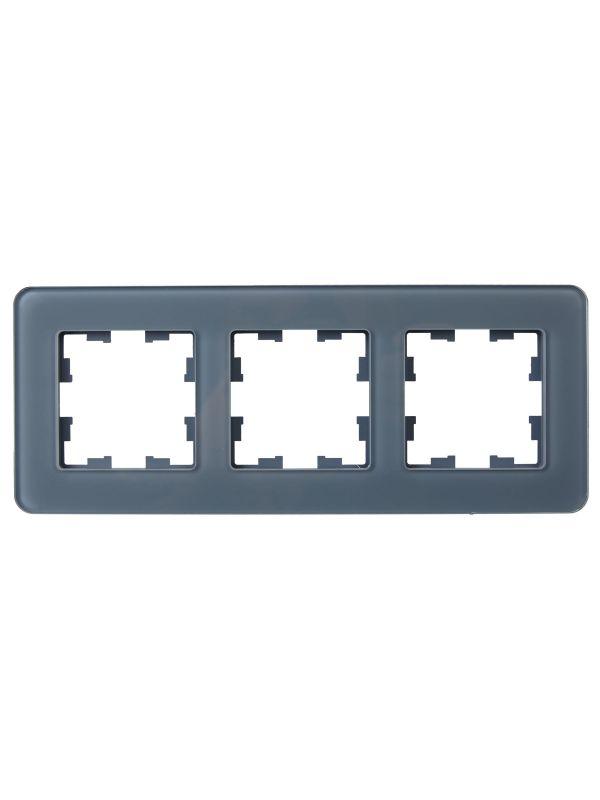 Рамка 3-м BRITE РУ-3-2-Бр стекло графит RE IEK BR-M32-G-41-K53