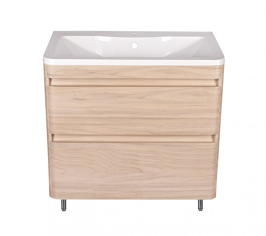 Тумба напольная "Атлантика 70", Люкс ясень перламутр, PLUS