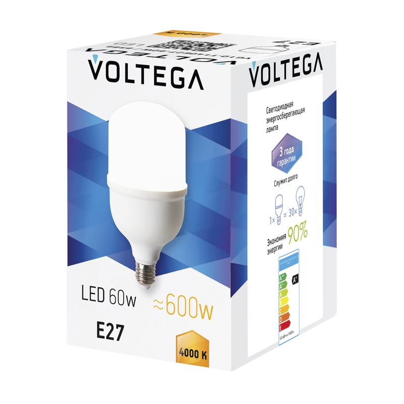 Лампа светодиодная Т140 60Вт 4000К E27 IP20 Voltega 8589