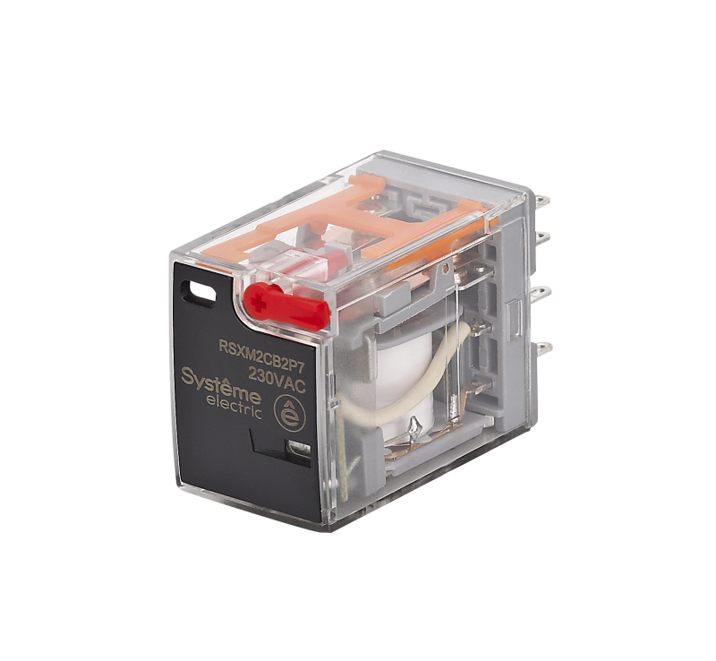 Реле 10А 2CO 230В AC тест кнопка LED SE RSXM2CB2P7