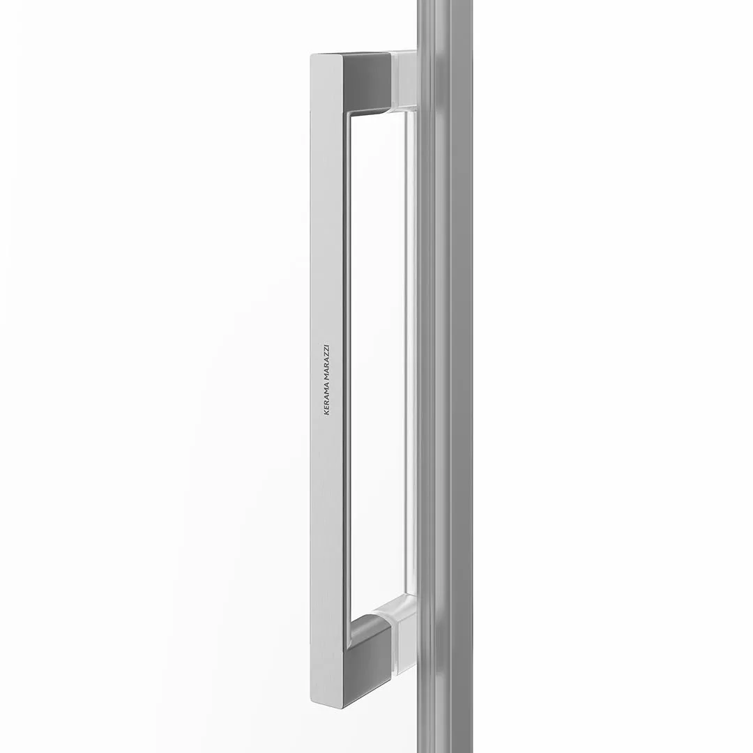 Душевая дверь CRISTALLO, раздвижная с функцией soft close, 120х210, брашированный никель