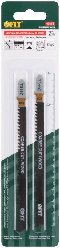 Полотно по дереву HCS разведенные фрезерованные зубья 126/100/2.5мм (Т311С) (уп.2шт) FIT 40883