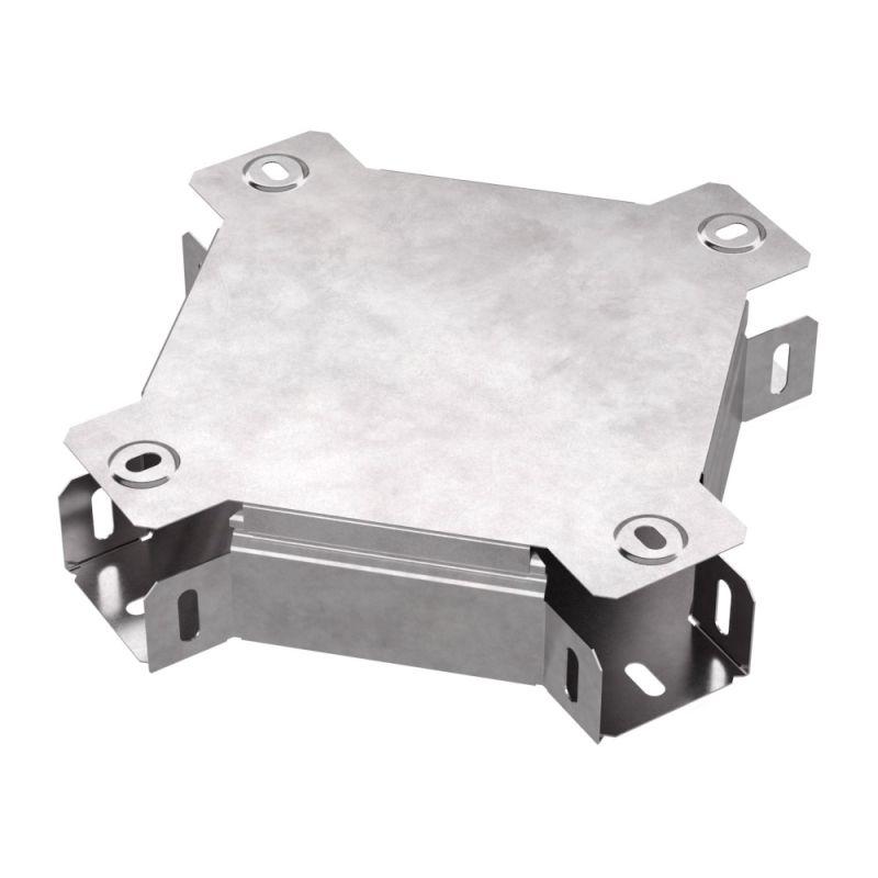 Ответвитель для лотка Х-образный 50х50 с крышкой Стандарт Промрукав PR16.0573