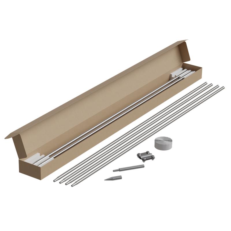 Комплект заземления из 6 стержней d20мм L=9м безмуфтовый (конус морзе) KTZ-D20-L9 TD КМ MA0785