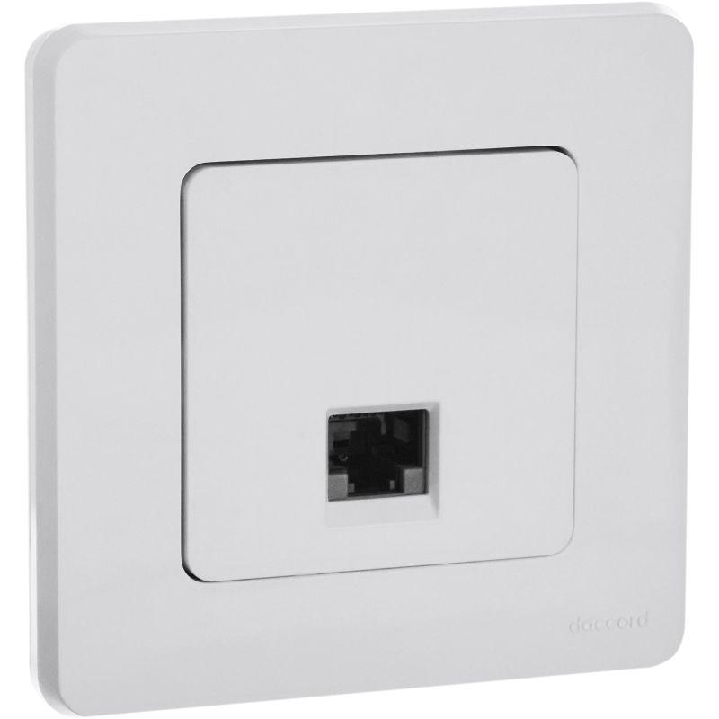 Розетка компьютерная Inspiria RJ45 кат.6 UTP механизм бел. IEK 673830