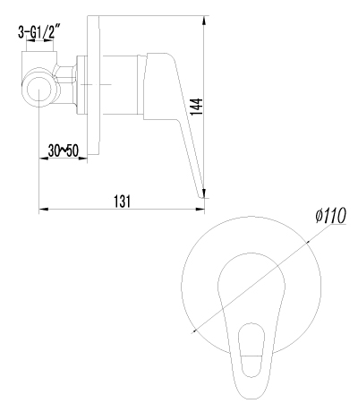 Смеситель для душа Lemark Luna (LM4123C)