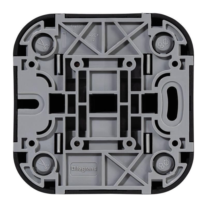 Выключатель 2-кл. ОП Quteo 10А IP20 10AX черн. матов. IEK 782474