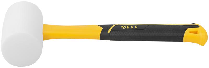 Киянка 65мм 680г фибергласовая ручка резинов. бел. FIT 45519