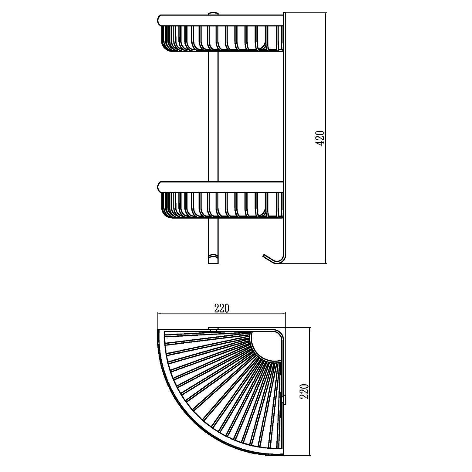 Полка угловая Savol S-W5854-2, белый