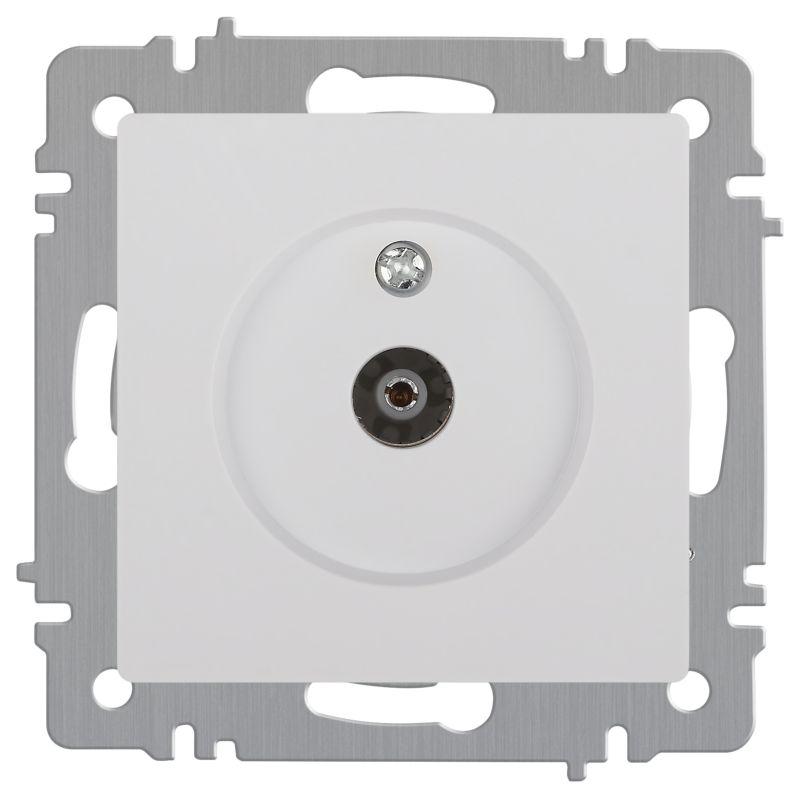 Розетка телевизионная одиночная TV СП Accent 6-301-01 IP20 бел. Intro Б0063601