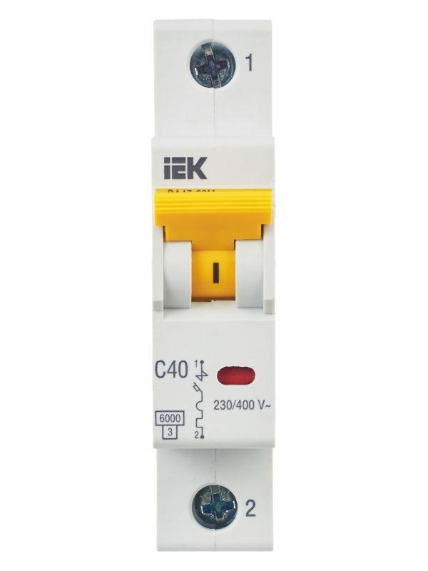 Выключатель автоматический модульный 1п C 40А 6кА ВА47-60M KARAT IEK MVA31-1-040-C