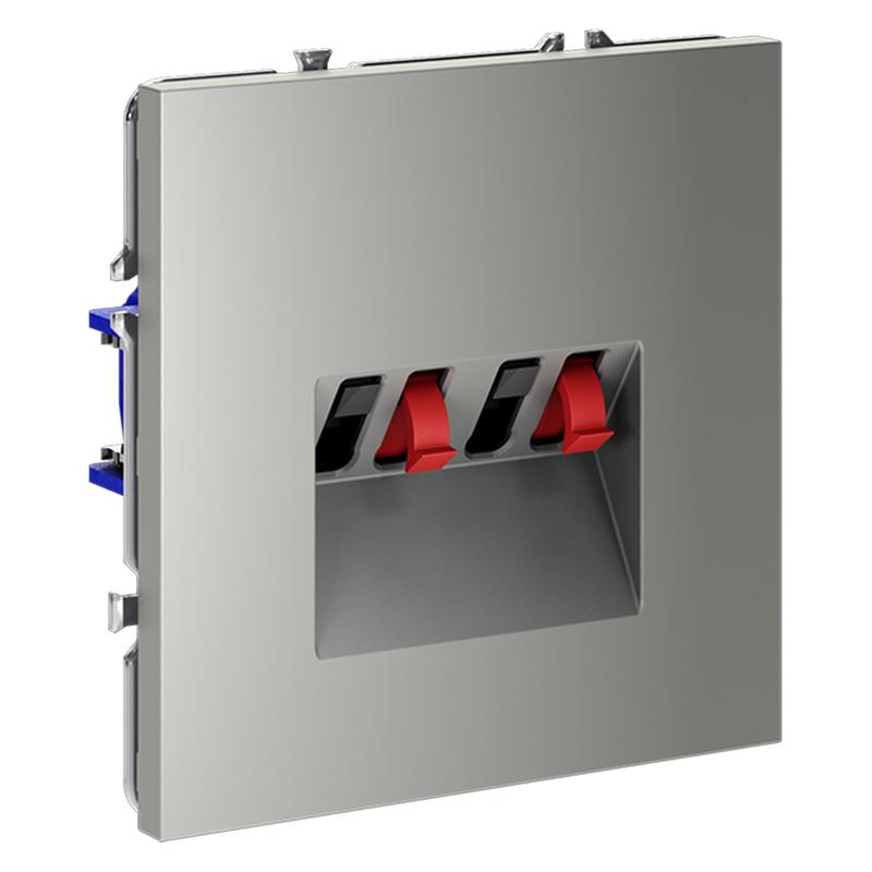 Розетка акустическая 4-м СП S70 механизм сталь Voltum VLS060305