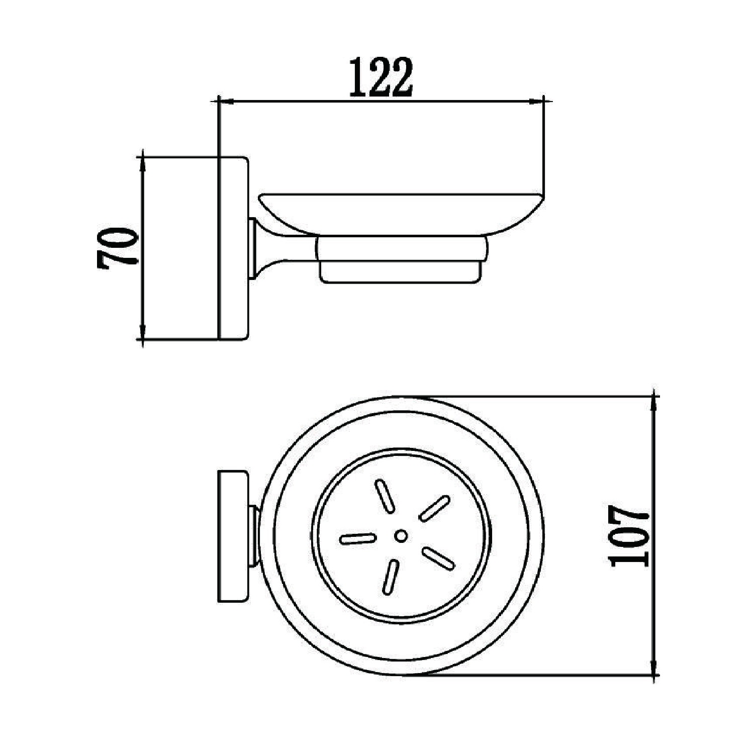 Мыльница Savol S-007059, хром