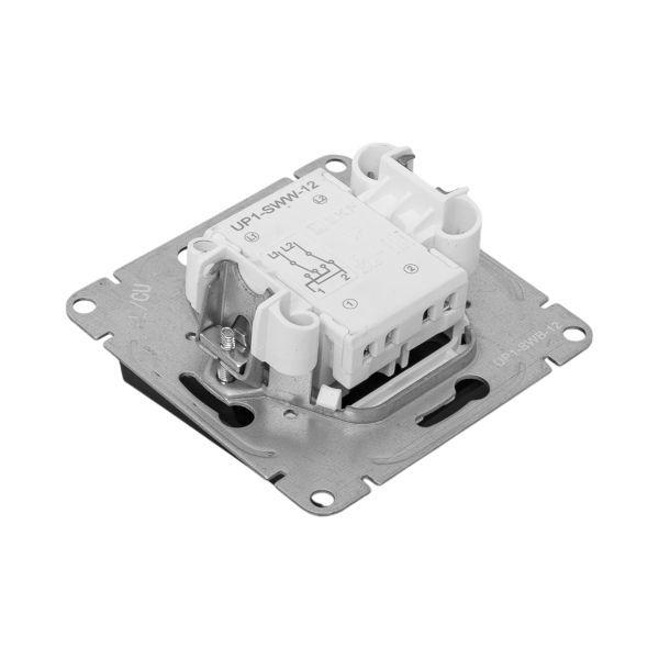 Выключатель перекрестный 1-кл. СП Эпика механизм черн. EKF UP1-SWB-12