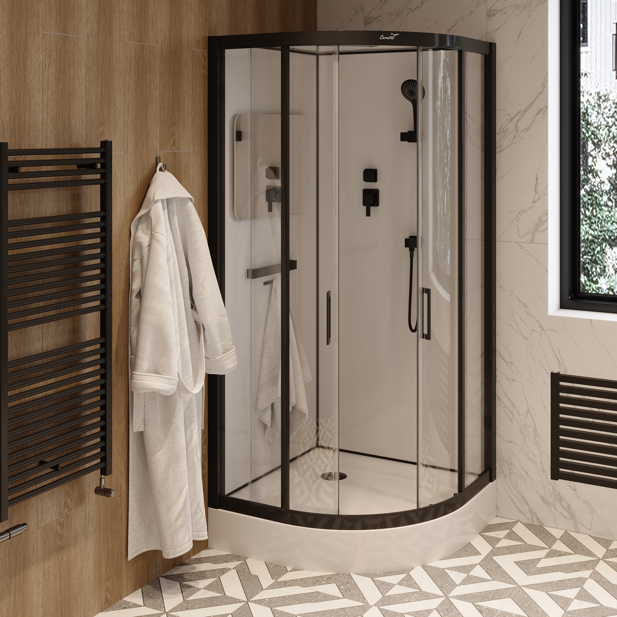 Кабина VIVA101B душевая Ceruttispa (100x100x215)