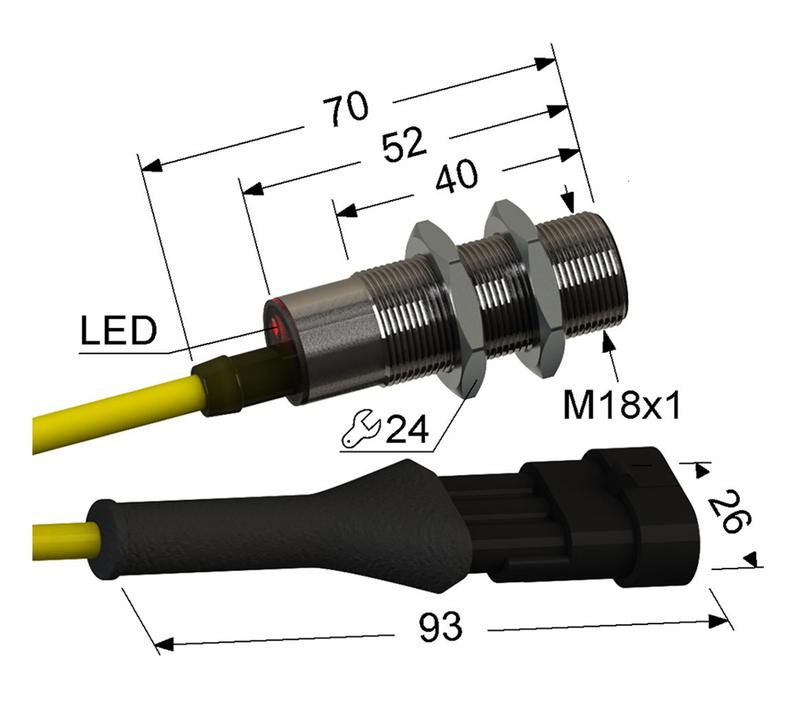 Выключатель бесконтактный PS2A-18M53-8B11-A3 МЕГА-К A8010-79683870