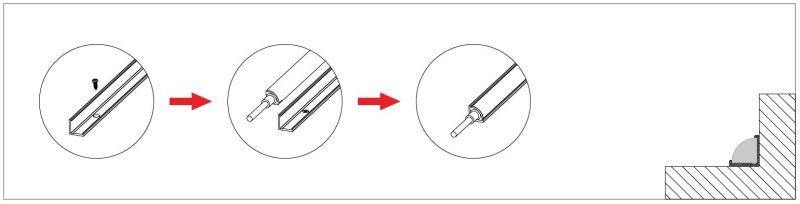 Комплект углового накладного профиля 1000х12х12мм для ленты NEON LIFE 1010 (уп.2шт) VARTON V4-NS-00.0047.STR-0010