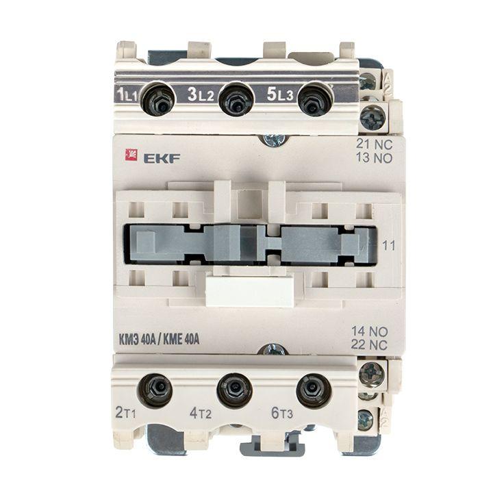 Контактор КМЭ 40А кат. 195.5-253В AC 1НО+1НЗ EKF ctr-s-40-220
