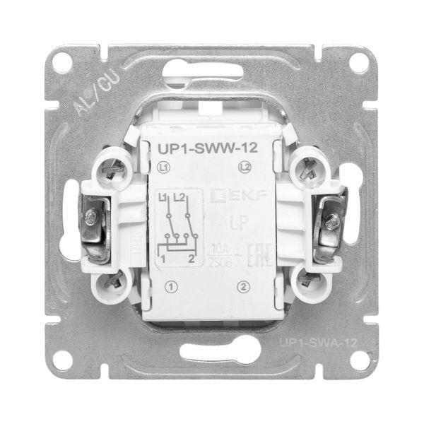 Выключатель перекрестный 1-кл. СП Эпика механизм алюм. EKF UP1-SWA-12