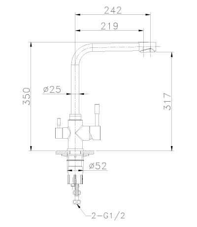 Смеситель для кухонной мойки Lemark Expert (LM5060S)