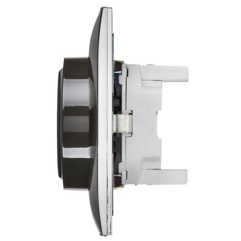 Розетка 2-м SKANDY 16А с заземл. защ. шторки в сборе SK-R07N никель IEK SK-R24-16-K50-F