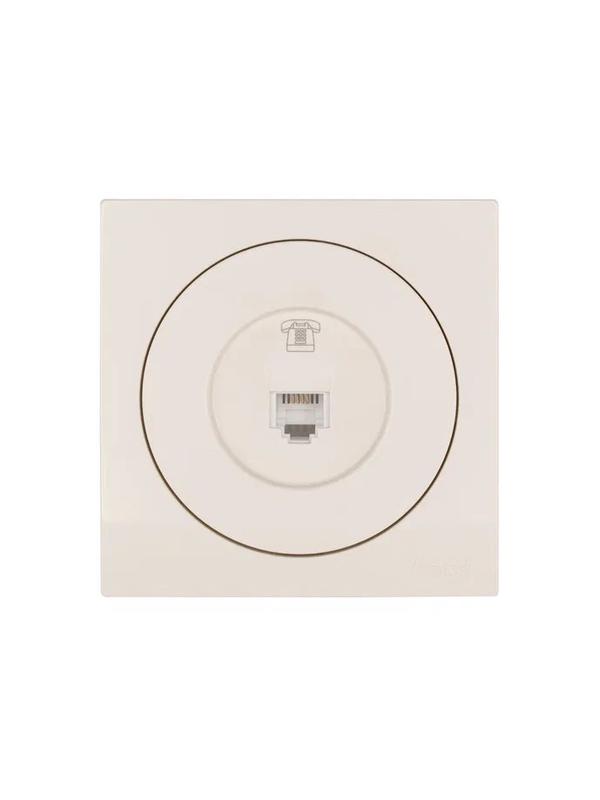 Розетка телефонная СП OSEN RJ11 евро механизм сл. кость LEZARD 743-9088-137