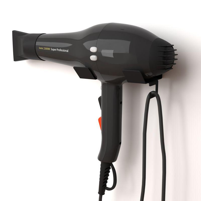 Держатель для хранения фена с креплением для сетевого кабеля черн. Rexant 38-0705